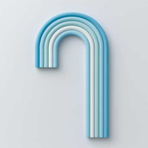 AMAR Rainbow Silicone Cake Topper, Flexible Trimmable Decoration, 24cm x 12cm, for Birthday Cakes, Baby Showers, Celebrations (Baby Blue)