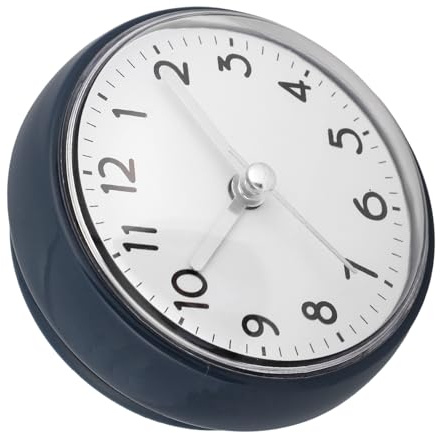 VILLCASE Reloj de Pared para Ducha con Ventosa, Plástico Resistente y Diseño para Ambientes Húmedos, Adecuado para Baño y Cocina