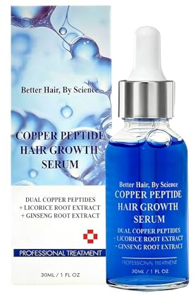Kupfer-Peptid-Haarserum, Tiefenreparaturformel, 30 ml, Haarpflege-Essenz, Kopfhaut-Nährung, Anti-Bruch-Behandlung, für Männer und Frauen, trockenes, krauses, dünner werdendes Haar
