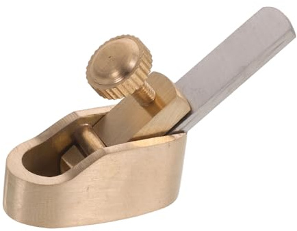 STOBAZA Pialla Manuale Mini in Ottone 8 MM per Liutaio, Utensile per Realizzazione Tastiere Violino e Manutenzione Strumenti Musicali, per Uso Professionale