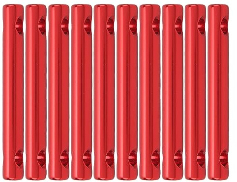 Neiyty Tältlina Av Aluminiumlegering 10 St Bärbart Spänne för Tältrep för Ryggsäck och Picknick (Röd)