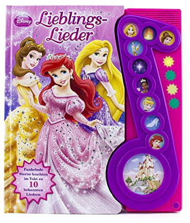 Disney Prinzessin, Lieblings-Lieder - Liederbuch mit Sound: Pappbilderbuch mit 10 Liedern: Funkelnde Sternen leuchten im Takt zu 10 bekannten Liedern