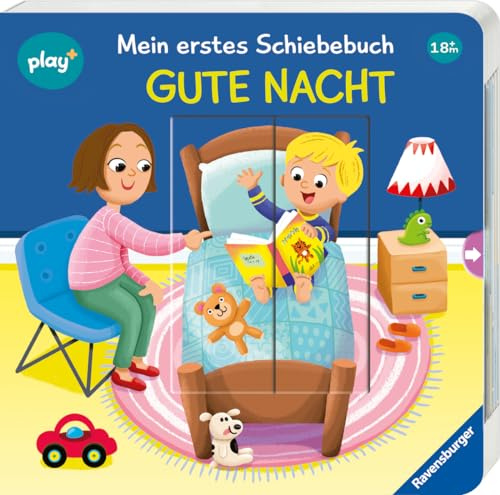 Ravensburger Play+ Mein erstes Schiebebuch: Gute Nacht, Buch ab 18 Monate, Gute-Nacht-Geschichten