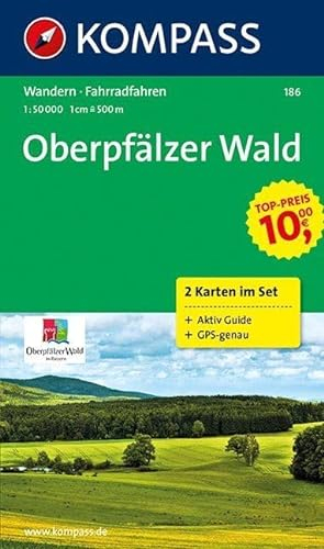 Oberpfälzer Wald: Wanderkarten-Set mit Aktiv Guide in der Schutzhülle. GPS-genau. 1:50000 (KOMPASS Wanderkarte, Band 186)