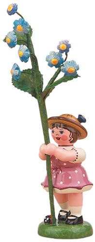 Hubrig Blumenmädchen 11cm Blumenkind mit Vergissmeinnicht Erzgebirge