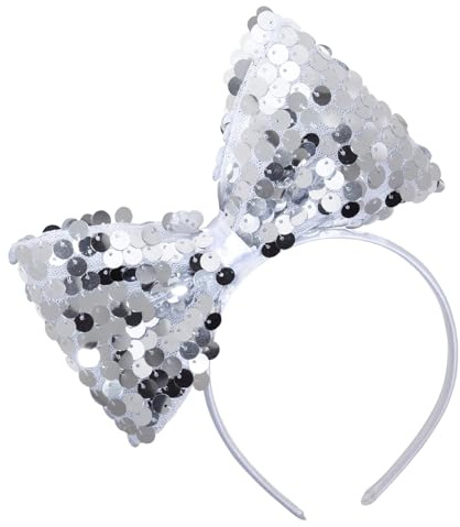 W WIDMANN MILANO Party Fashion - Haarreif mit Schleife, Pailletten, Kopfschmuck, Accessoire Karneval