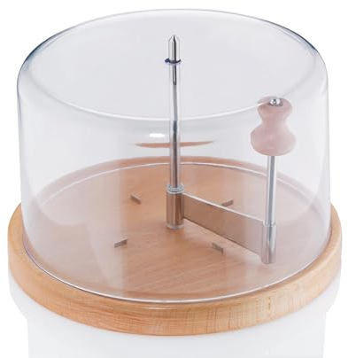 kela Käsehobel rund mit Haube 16 x Ø 22cm, Käseschaber, Girolle, Schokoladenhobel, PLANUM, Buchenholz