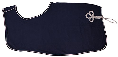QHP Ausreitdecke Fleece Ornament Blau/Silber