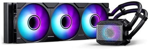PHANTEKS Glacier One 360M25 Gen2 AiO Wasserkühlung Schwarz – 360mm Radiator, 3x M25 Gen2 D-RGB Lüfter, Pumpe mit 20 dB(A), VRM Lüfter, PWM, optimierter Airflow, langlebige Schläuche, RGB-Steuerung