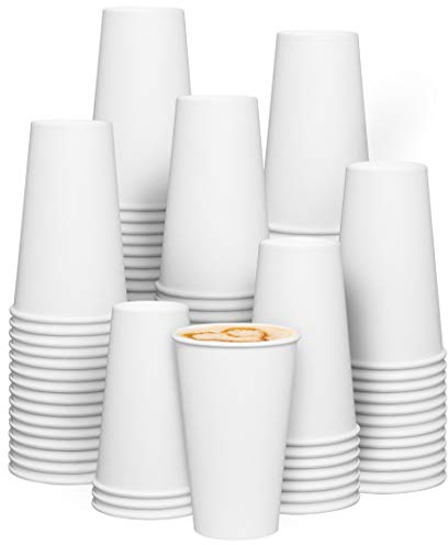 GUSTO 16 oz White Disposable Paper Cups for Hot & Cold Drinks [200 Count] Sturdy, Eco-Friendly Coffee Cups for Home, Office & Events – Formerly Comfy Package