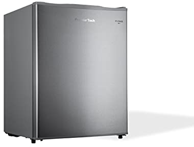 PremierTech Mini Congelatore, Freezer 42 litri, 4**** Stelle, Compatto, Da Tavolo, Risparmio Energetico, Porta reversibile, Silver, PT-FR43S