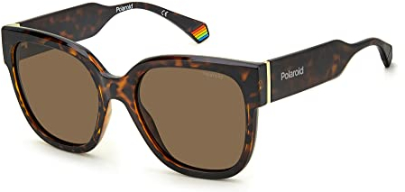 Polaroid Pld 6167/s 086/SP HAVANA Sunglasses Women's Polycarbonate, Standard, 55