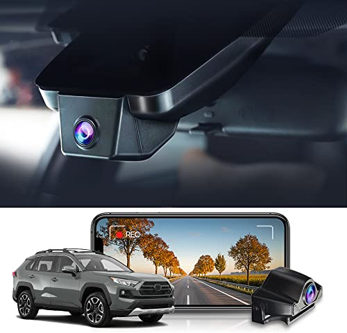 Fitcamx Dashcam Front Rear 4K Fit for Toyota RAV4 2021 2020 5.Generation(XA50) LE Limited Premium XLE TRD Hybrid Prime XSE SE, OEM Dual Dashcam 2160P+1080P Video WiFi, G-Sensor, 128 GB