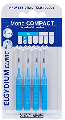 Elgydium Clinic Mono Interdentalbürsten, kompakt, Blau (ISO 1, 0,8 mm)