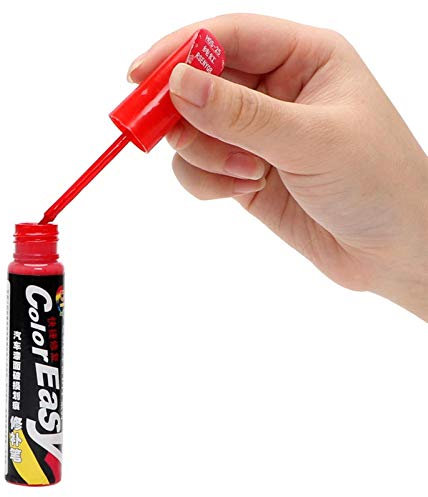 Pomurom Auto Lackstift Rot/Schwarz/Weiß/Silber, Auto Reparatur Lack Auto Pinsel glänzend, Lackreparaturstift Auto, 12ml Autolackstift, Autokratzerentferner Stift, Tragbares Auto für Lackkratzer