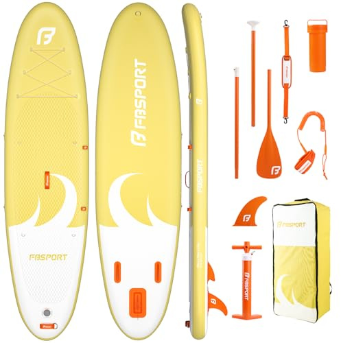 Tavola Sup Gonfiabile SUP 335CM per Adulti e Giovani, Stand Up Paddle Board Spessa 15 cm tavola da surf tavola da sup con Pagaia Regolabile, Zaino, Pompa & Pinna Rimovibile Surfboard