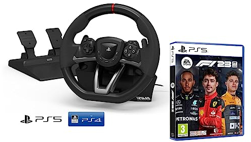 PS5 Lenkrad und Pedale Sony Playstation Orig. Lizensiert F1 2023 [Neues Modell Kompatibel Mit PS5/PC] + Formula 1 2023