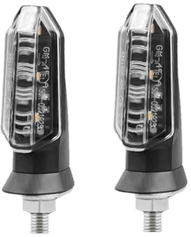 Indicadores de Giro Luz Luces LED Intermitentes para Motocicleta, 12V, Intermitente Ámbar, Luz Intermitente, Lámpara De Señal Impermeable, Perno De 8mm para Ho&nda para Suzuki