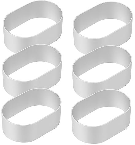OUNONA 6 Stk Ovaler Mousse-Kreis Süßigkeitenformen edelstahl kuchen ring set slico Backform Kuchenform Bratpfanne Backgeschirr für zu Hause Backwerkzeug für die Küche