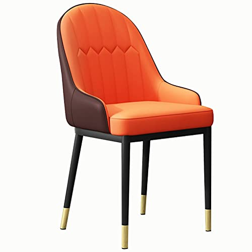 Küche, Küche, Esszimmerstühle, PU-Ledersessel mit Rückenlehne, weichem Kissen und stabilen Beinen aus Karbonstahl für Büro, Lounge, Esszimmer, Küche, Schlafzimmer (Farbe: A1)