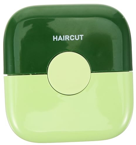 FRCOLOR Recortadora de Puntas Abiertas Ligera y Práctica Peine Antitirones Verde de Plástico para Uso en Viaje y Exterior, Adecuado para Mujeres y Niñas