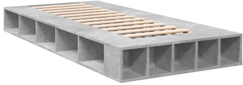 vidaXL Bettgestell Betongrau 100x200 cm Holzwerkstoff
