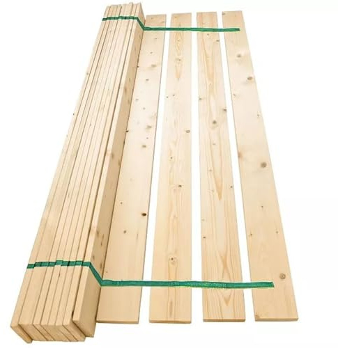 Replacement Solid Pine Wooden Bed Slats for Single Beds - Pack of 14 (5FT = 152cm)