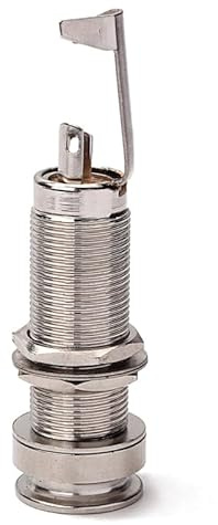 ibasenice Gitarren Ausgangsbuchse 6.35 Mm Stereo Buchse Gitarrenausgang Für E-Gitarre Und Bass Ohne Schrauben Silber
