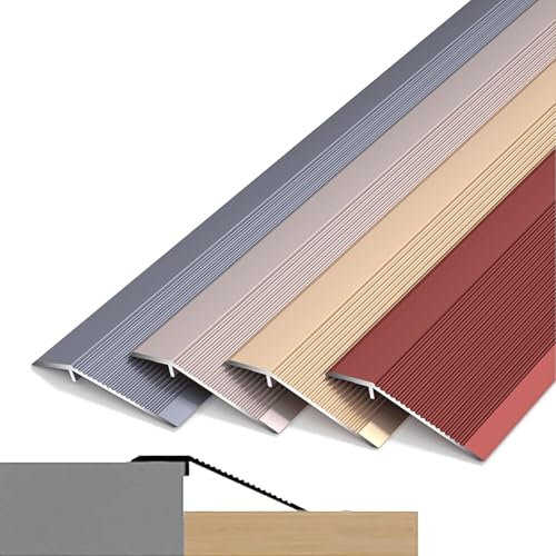 Hoiweqr Bodenübergangsstreifen Höhenausgleich 10-40mm Übergangsleiste Ausgleichsprofil Aluminium Übergangsprofil, Bodenleiste Abdeckleiste Für Türschwelle/Holzböden/Laminat/Fliesen(Grey,900cm(90x10))