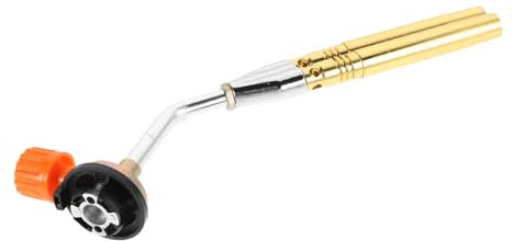 Abaodam Flame Head Dual Tube Manual Ignition Torch for Cooking and Grilling Adjustable Propane Torch Head for Camping and Soldering