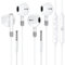 Confezione da 2 cuffie con cavo, 3,5 mm, auricolari in-ear ad alta risoluzione con microfono, auricolari con controllo del volume per iPhone 6/5/SE, Samsung, iPad, Xiaomi, MP3, Huawei, ecc
