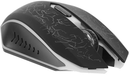 HOMOBABE Souris sans Fil 2, 4 Ghz 6 Boutons Abs Noire pour Jeu | Recharge Type-c, Capteur Optique, Réglage Dpi 400 à 1600, Portée Env 10m