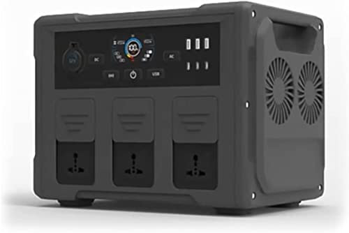 HTDRE Centrale elettrica Portatile da 1200 W, Batteria LiFePO4 da 1050 Wh con Prese CA, Porte CC e USB, generatore Solare per Viaggi in Campeggio all'aperto (Colore: 220 V ~ 1200 W)