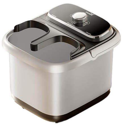 Foot Spa，Massaggiatore Piedi，Massaggio con Bolle，Pediluvio Idromassaggio Elettrico，Per Piedi Funzioni Idrobolle, Raggi Infrarossi, Calore，con Massaggio Vibrante Rilassante(Black-A)