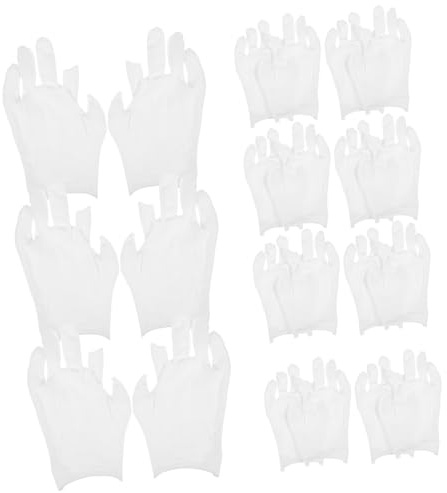 HOLIDYOYO 12 Paare Fingerlose Baumwollhandschuhe Komfortable und Praktische Handschuhe für Erwachsene Geeignet für Damen und Herren für Verschiedene Anlässe und Pflegend für Trockene Hände