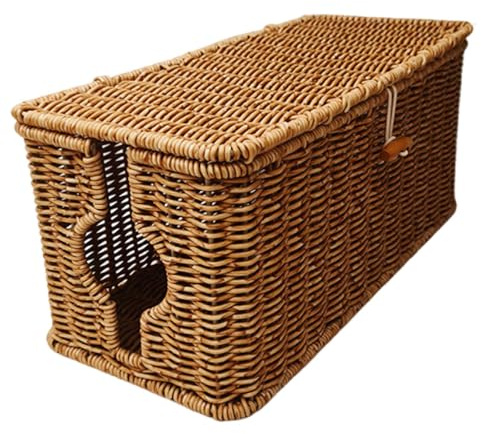 MotiveTech Boîte de Gestion de Câbles Rangement pour Multiprise Coffret Organisateur Support de Câbles Cache-fils avec Couvercle Anti-poussière Adapté pour La M, 35 Cm X 15.5 Cm X.