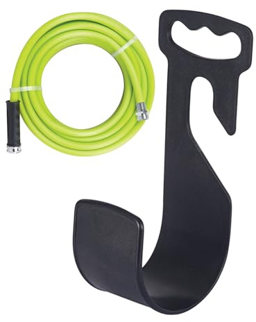 Sghtil Percha para manguera, soporte para manguera de agua de jardín al aire libre, gran capacidad de carga, gancho de almacenamiento de herramientas de garaje para balcón al aire libre, terraza