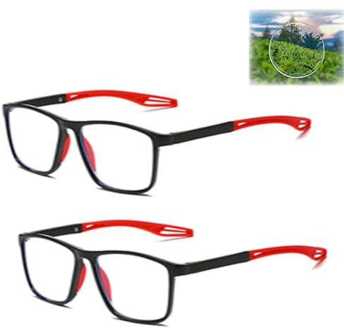 2 Stück Autozoom Lesebrille, Intelligente Zoom Lesebrille Herren Damen,Anti Blaulicht Brille, Automatische Lesebrille Brille mit Sehstärke, Gleitsichtbrille Smart Glasses, Perfekte Geschenk (QC)