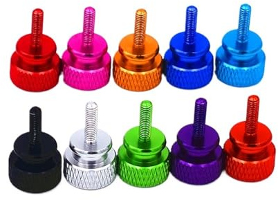 Aluminium tumskruvar räfflade skruvar Datorhölje Bultar M-M4 5 st(Royal Blue,M3.5x10mm)