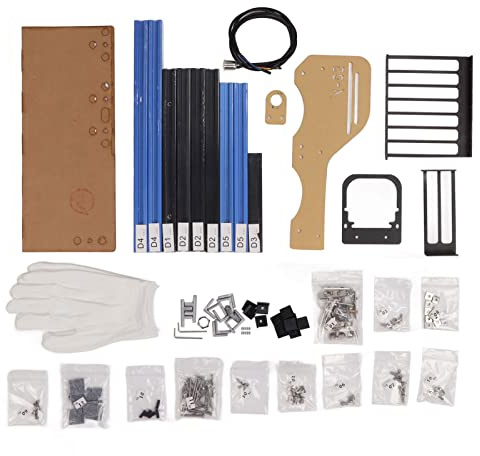 Soporte de Caja Abierta para computadora PC JMK5, Marco Vertical de Aluminio para Bricolaje, excelente chasis Abierto de disipación de Calor para Placas Base ATX MATX ITX, Incluye (Azul Negro)