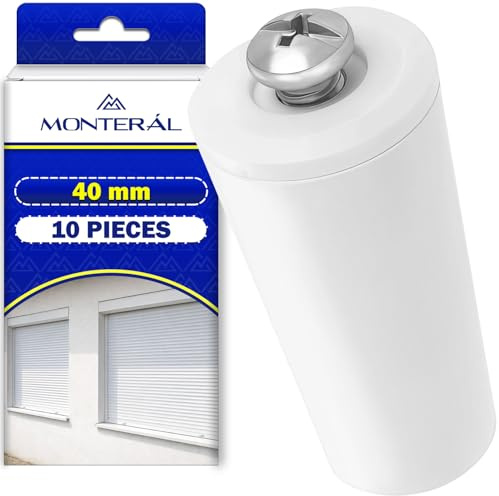 10 x Fermi Tapparelle 40mm Bianco Tappi per Tapparelle Avvolgibili Plastica | MONTERAL