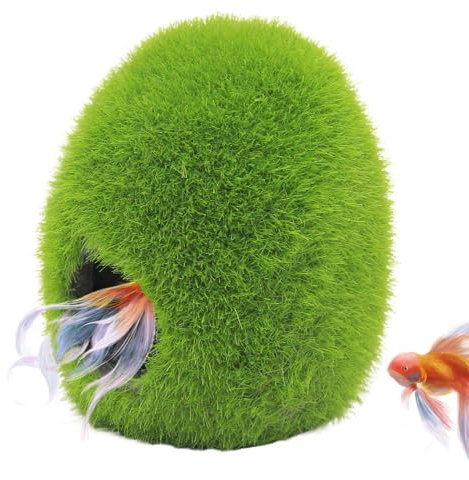 Cueva para Peces de Acuario Hábitat Realista de Mini Bolas de Musgo