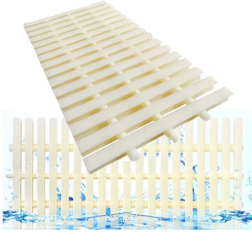 Genérico Rejilla de Drenaje de Tres Agujeros para Piscina - Rejilla de desbordamiento de plástico Resistente para Patio, acera y Drenaje de Granjas (15 x 100 cm, Paquete de 20)