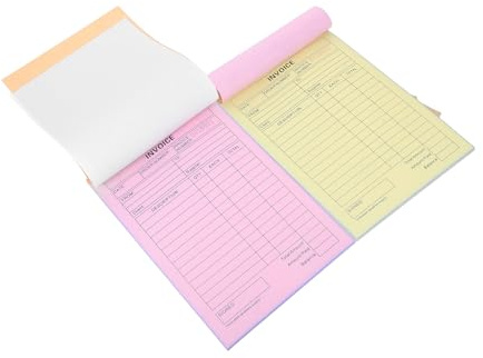 UTHCLO Libro delle Ricevute di Cassa per Piccole Imprese 2 Pezzi Formato Triplice in Carta Robusta per Panetterie e Gestione Ordini Facile da Conservare
