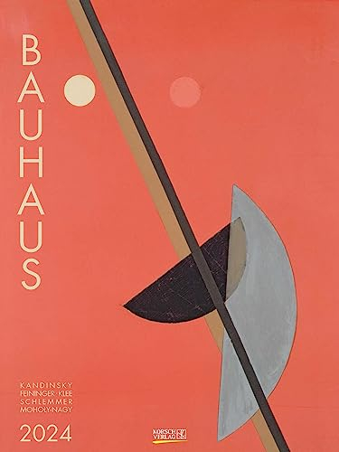 Bauhaus 2024: Großer Kunstkalender. Hochwertiger Wandkalender mit Meisterwerken des Bauhaus Stils. Kunst Gallery Format: 48 x 64 cm.