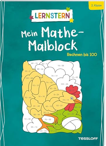 LERNSTERN. Mein Mathe-Malblock. Rechnen bis 100 | Rechnen und Ausmalen | Für Kinder in der 2. Klasse