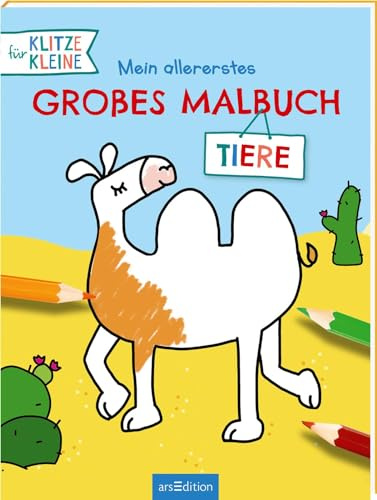Mein allererstes großes Malbuch – Tiere: Ausmalvorlagen für Klitzekleine ab 1 Jahr