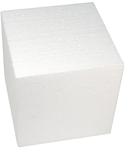 Rayher 3000300 Styropor-Würfel, 20x20x20 cm