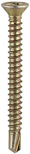 TIMco 121Y ZYP Countersunk Ribbed Self-Drilling Screw 3.9 x 16 - Yellow (Box of 1000)