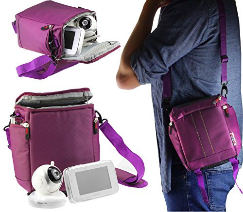 Navitech Purple Baby Monitor and Camera Carry Case Bag Compatible with The BT Video Baby Monitor 5000